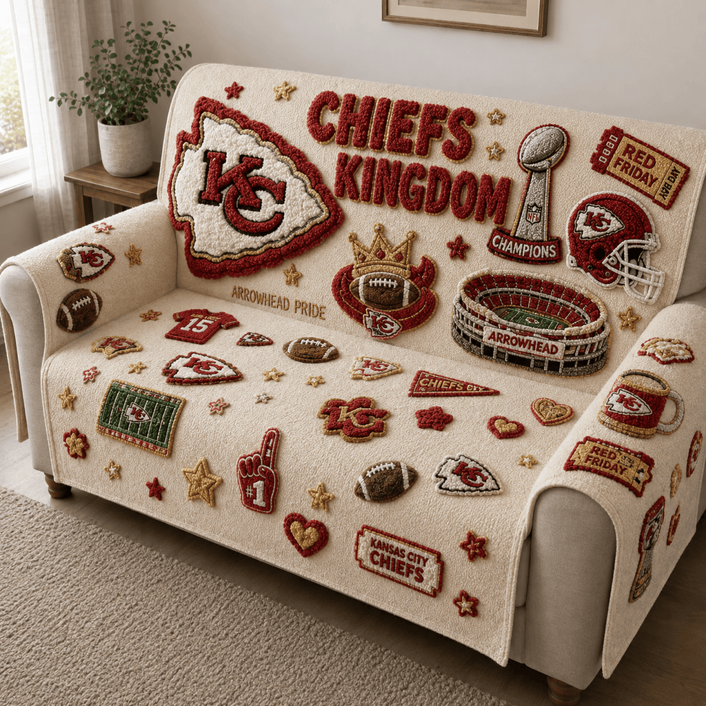 KCC Tufted Sofa Cover & Pillow Set DNBN