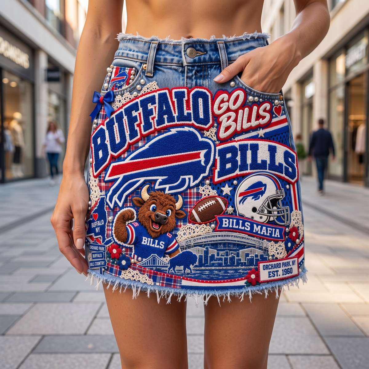 BFBL Embellished Denim Skirt NTKO