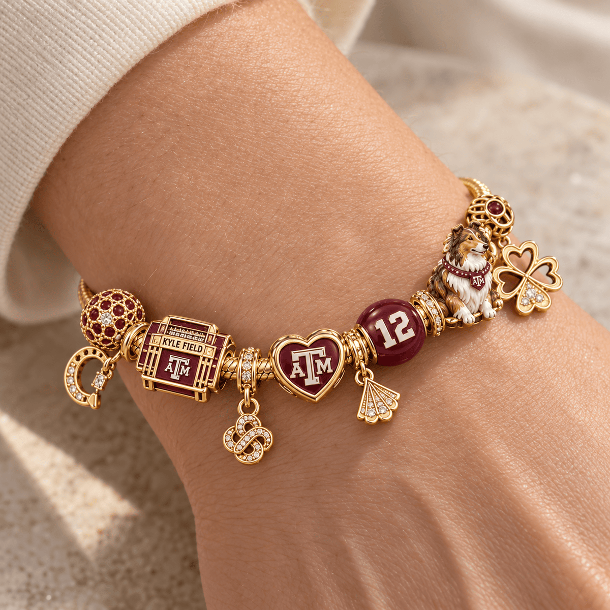 TAMA Gold Charm Bracelet Set PTKL