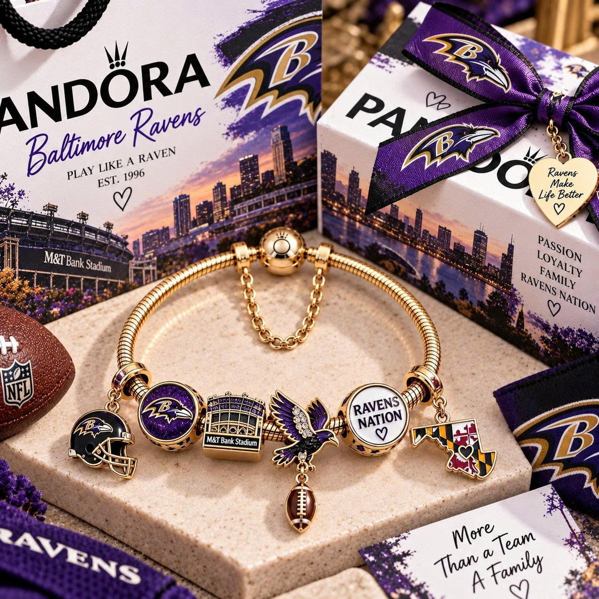 BTR Gold Charm Bracelet Set TTN